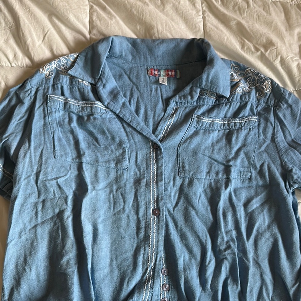 Urban Outfitters Blue Button Down Shirt
